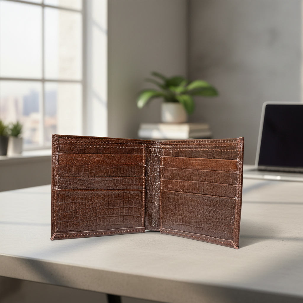 Zauray Croco Prestige Wallet – Classic Bifold Edition