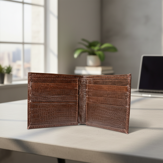 Zauray Croco Prestige Wallet – Classic Bifold Edition