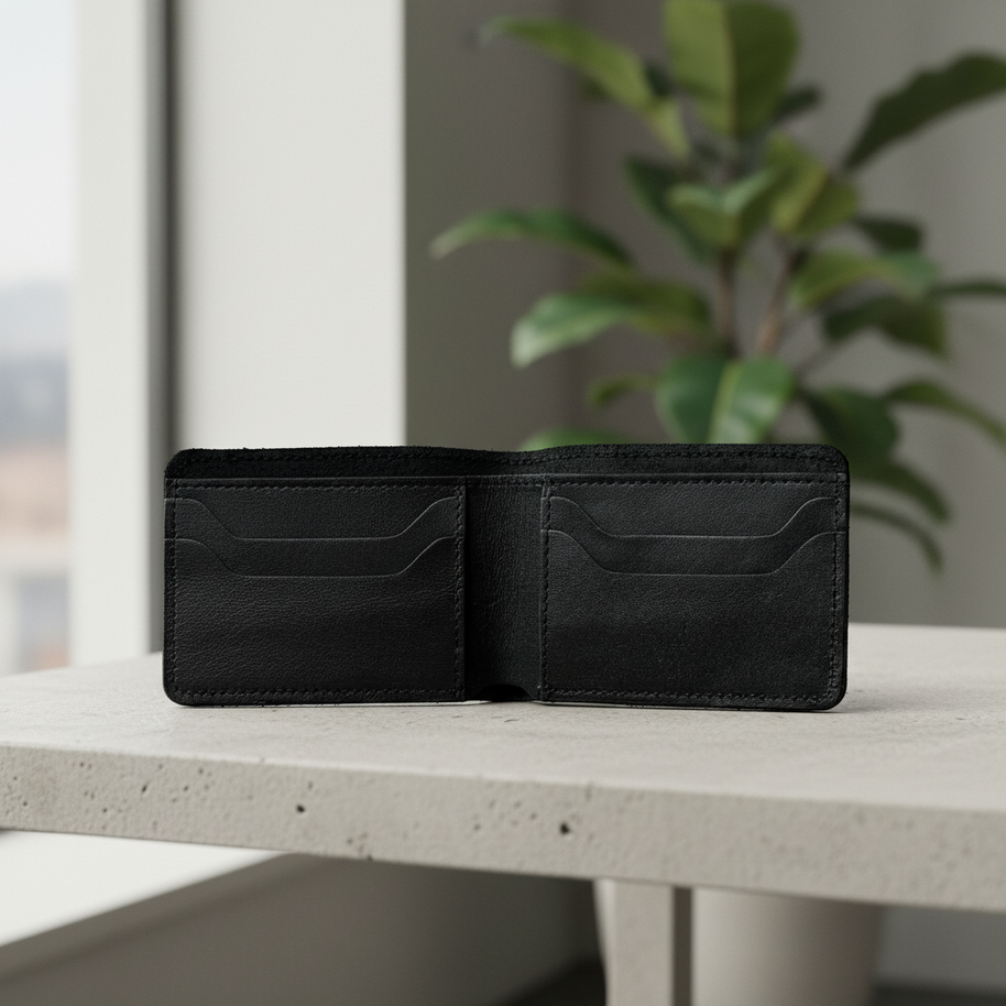 Zauray Black Classic Bifold Wallet – Original Leather
