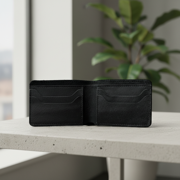 Zauray Black Classic Bifold Wallet – Original Leather