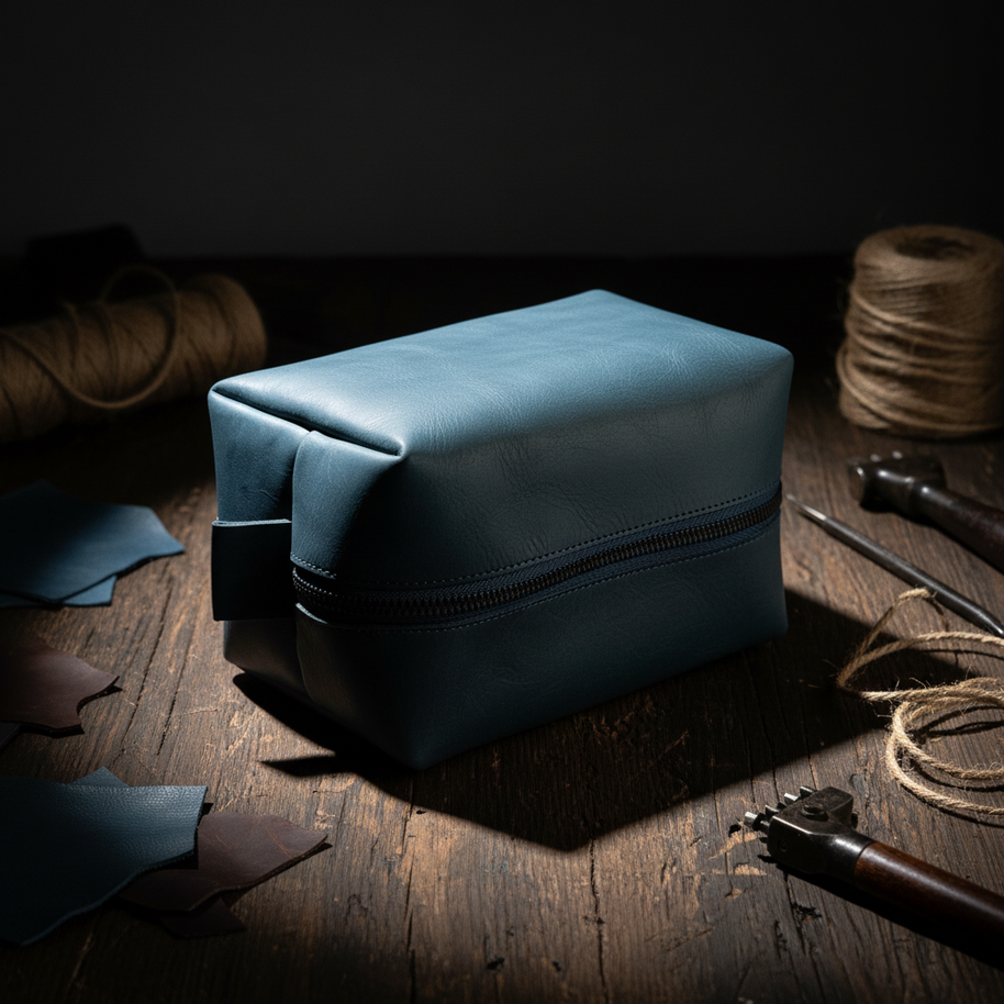 Zauray Premium Leather Dopp Kit – Travel Toiletry Bag