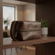 Zauray Premium Leather Dopp Kit – Travel Toiletry Bag