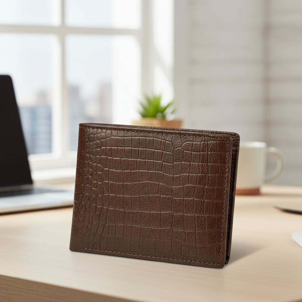 Zauray Croco Prestige Wallet – Classic Bifold Edition