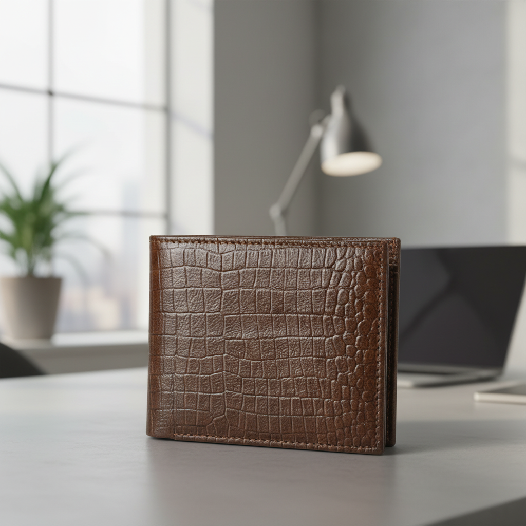 Zauray Croco Prestige Wallet – Classic Bifold Edition