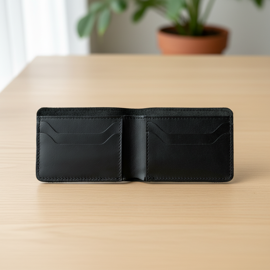 Zauray Black Classic Bifold Wallet – Original Leather