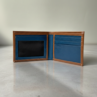 Zauray DualTone Bifold Wallet – Brown & Blue Edition