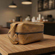 Zauray Premium Leather Dopp Kit – Travel Toiletry Bag