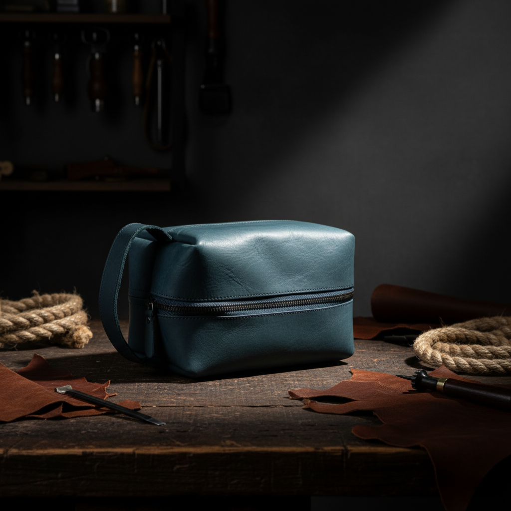 Zauray Premium Leather Dopp Kit – Travel Toiletry Bag
